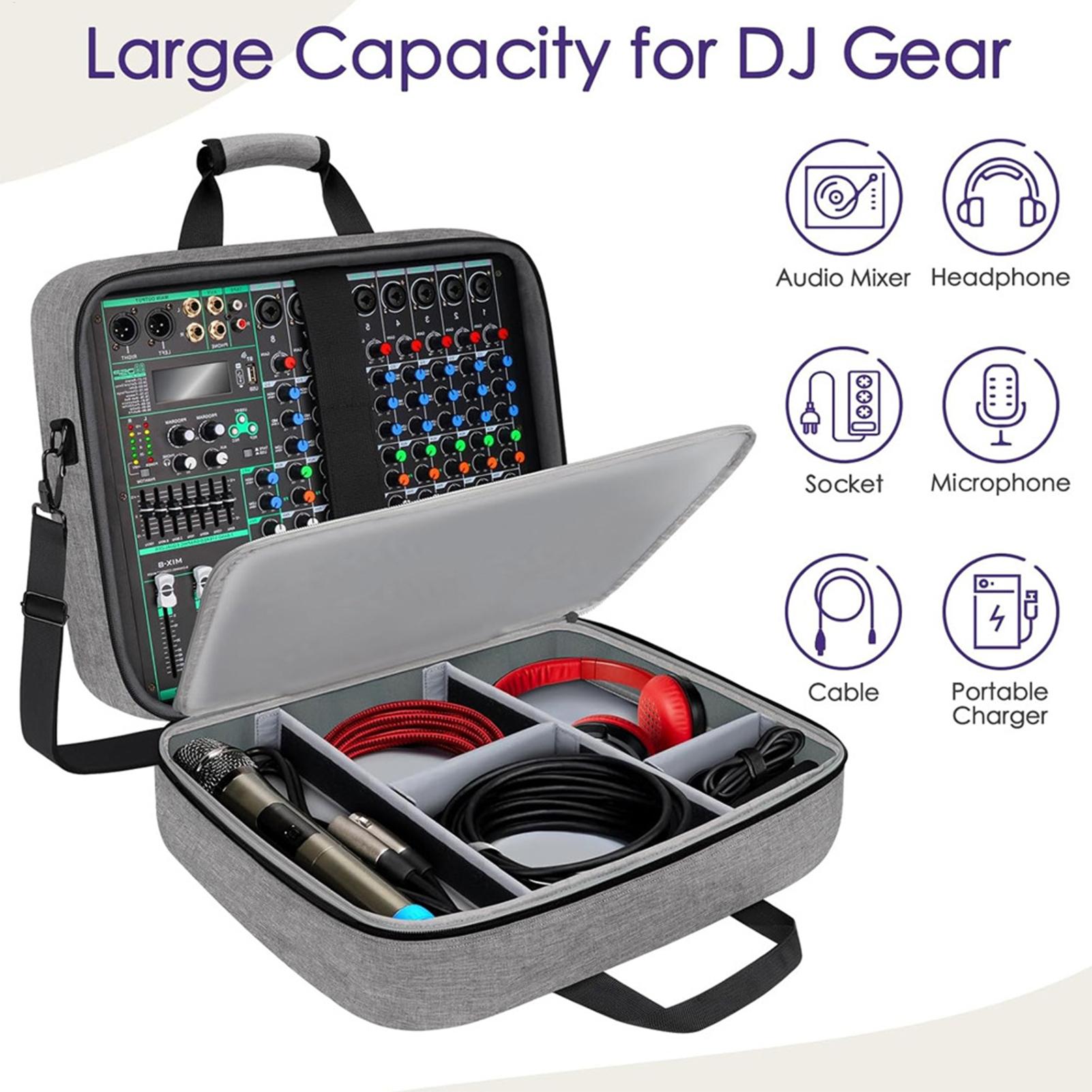 Men'S Accessories Travel Bag - オーディオミキサーバッグ 大型録音機器バッグ DJミキサー保護バッグ コンパクトオーディオDJミキサーケース 調節可能な収納アクセサリー