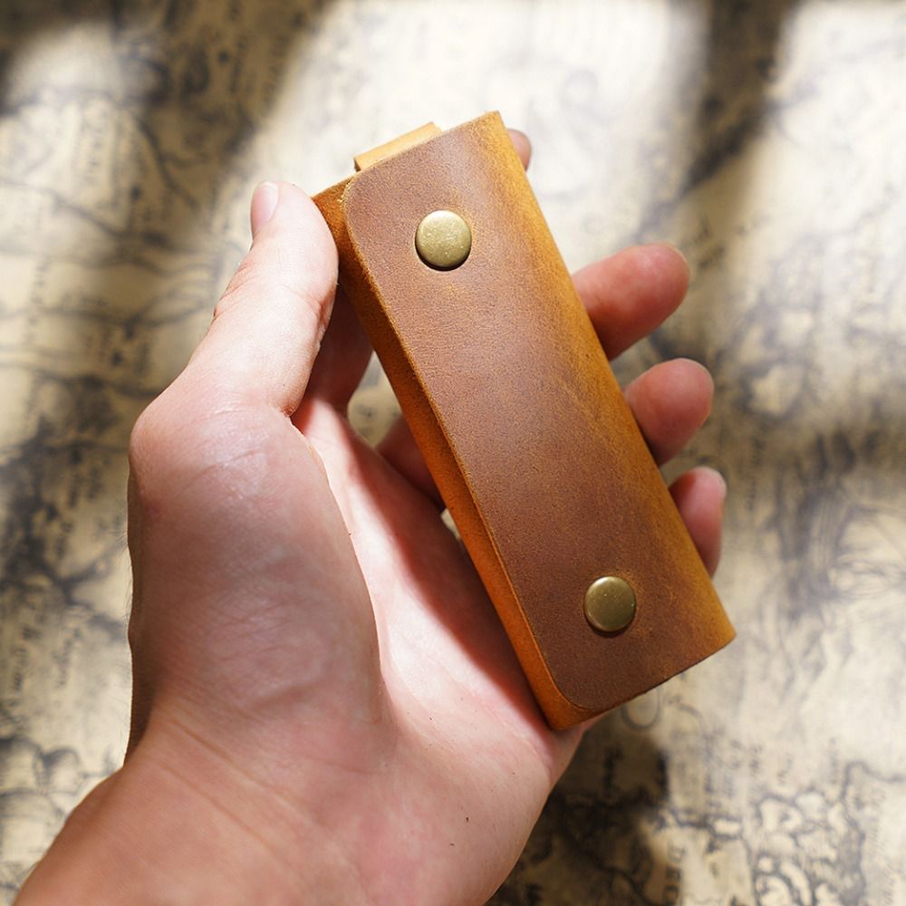 Men'S Minimalist Accessories - 男性用本革ミニキーバッグ,多機能カーキーポーチ,ポータブルハイエンドポケット,キーホルダーケース,ミニマリストカーアクセサリー