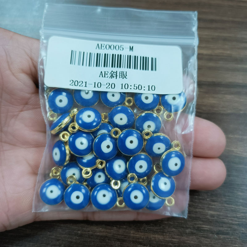 Men Accessories Evil Eye - 100個入り 10mm クラシックなトルコ邪視チャームペンダント 女性男性用 DIY ジュエリー製作アクセサリー
