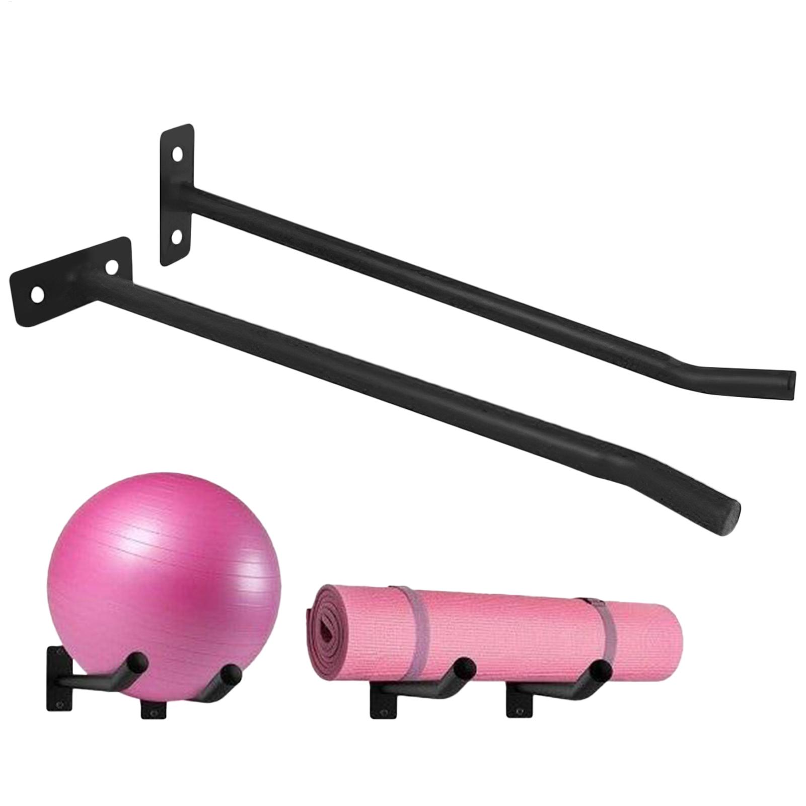 Men'S Yoga Accessories - エクササイズボールホルダー 2個パック ヨガルーム ウォールボールホルダー 機器収納オーガナイザー ホームジム