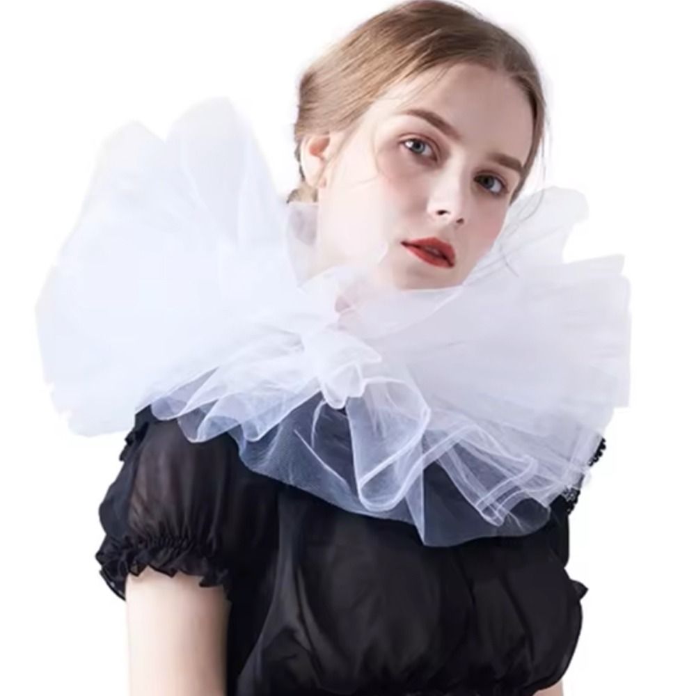 Men'S Victorian Accessories - ファッションビクトリア朝風フェイクカラー取り外し可能なクラシックジャボ襟フリルレースヴィンテージ服アクセサリーパーティー