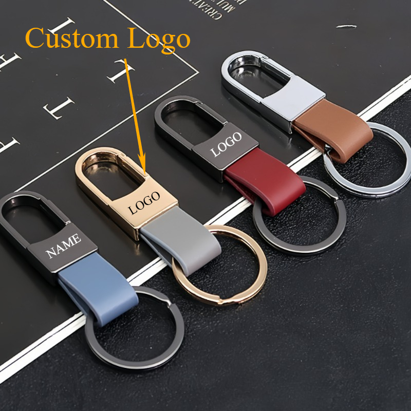 Men Accessories Logo - ファッション革キーホルダーカスタムロゴ名レーザー彫刻キーリングホルダーチャーム車の金属女性男性キーチェーンアクセサリー gif