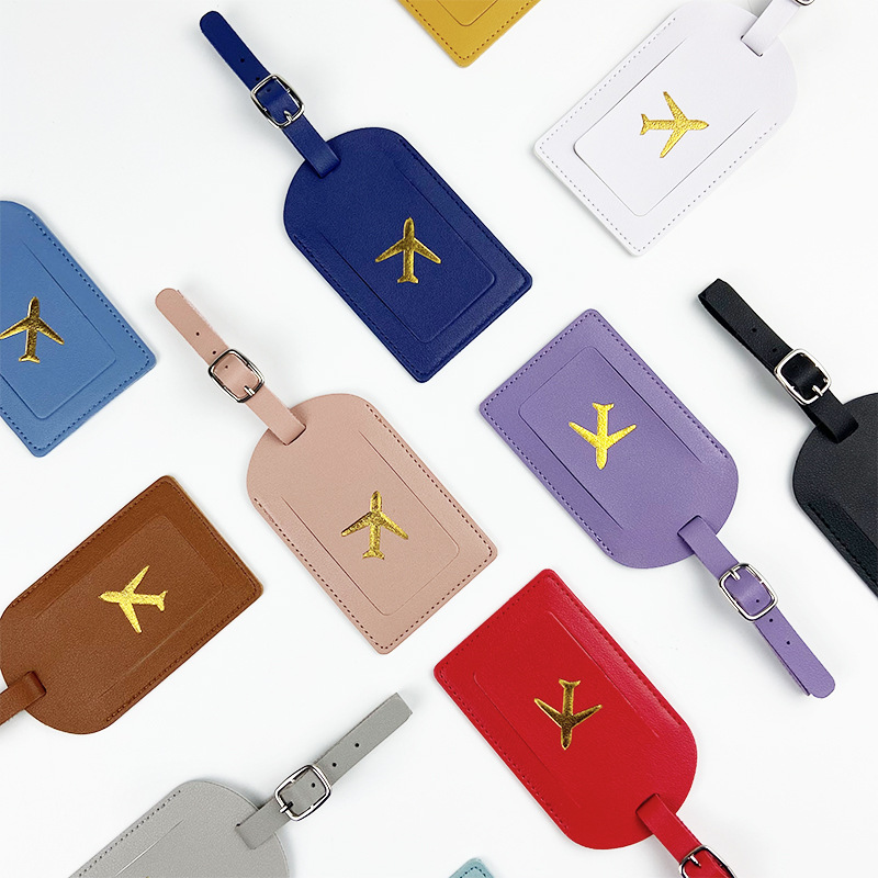 Men'S Accessories Travel Bag - 男性と女性のためのカラフルな合成皮革の荷物タグ,名前のカード,トラベルバッグ