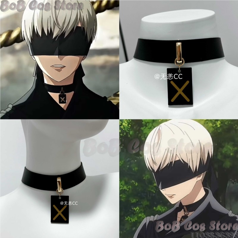 Men'S Suit Accessories - 9S チョーカーゲーム Nie コスプレ衣装黒ネックレスアクセサリーさまざまな長さの女性女の子男性誕生日プレゼントハロウィンパーティー