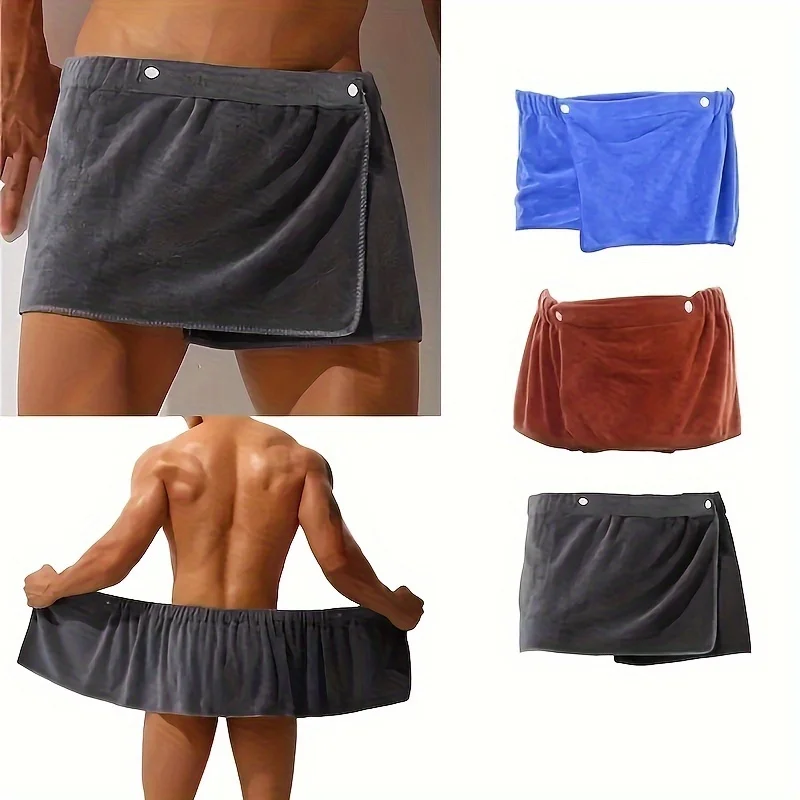 Men Accessories For Beach - 1PC 新ファッション男タオルウェアラブルポリエステル繊維バスタオルソフト水泳ビーチバスタオル浴室ホームアクセサリー