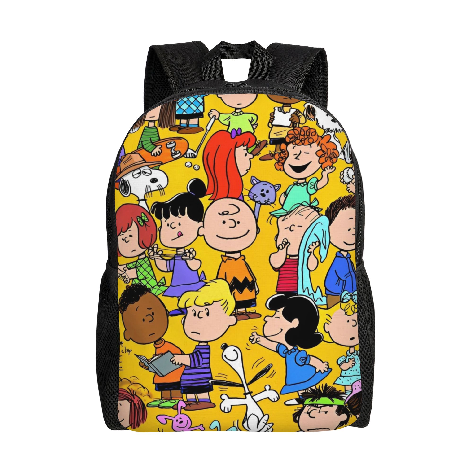 Men'S Accessories Travel Bag - スヌーピーピーナッツファッションバックパックスポーツ高校ハイキング旅行漫画デイパック男性女性用ラップトップショルダーバッグ