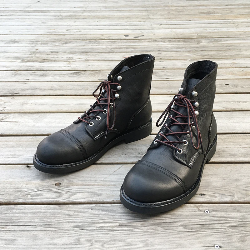 Men'S Accessories Leather - ニューメンズシューズ高級ブランドヴィンテージメンズブーツ牛革グッドイヤーウェルトアンクルブーツドレスウィングスモーターサイクルブーツツーリングシューズ