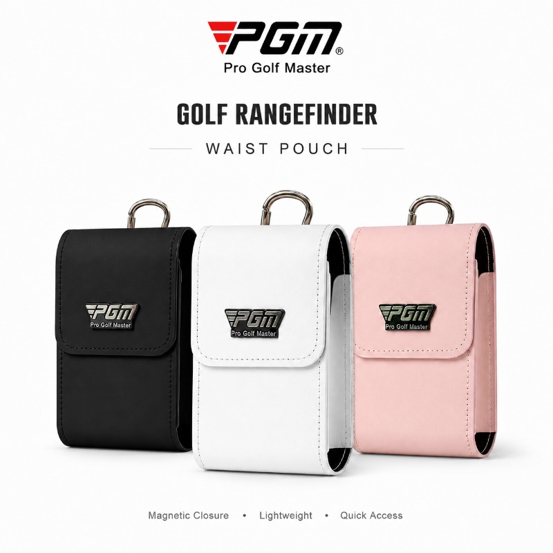 Men'S Accessories Leather - PGM 磁気ゴルフウエストポーチ距離計ケースクリップオン PU レザー軽量ヒップベルトバッグクイックアクセスゴルフアクセサリー男性女性