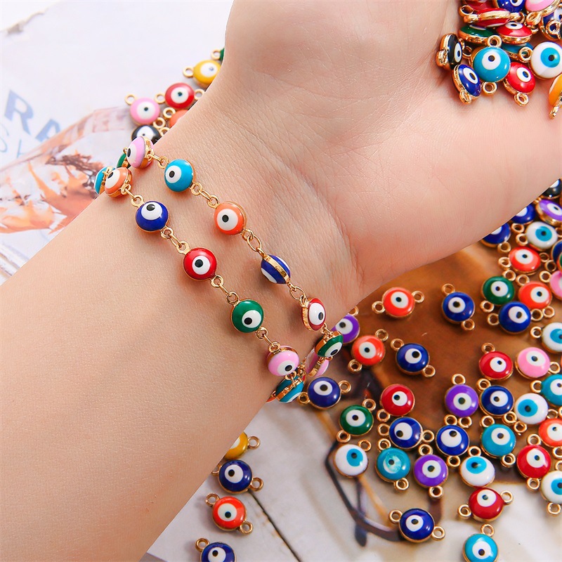 100個入り 10mm クラシックなトルコ邪視チャームペンダ - Men Accessories Evil Eye のレビューと価格