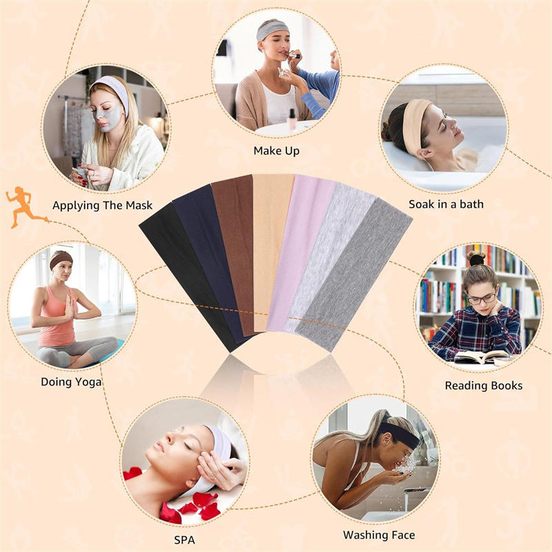 7 パックワイド弾性スポーツヘッドバンドノンスリップ汗吸収ヘ - Men'S Yoga Accessories のレビューと価格
