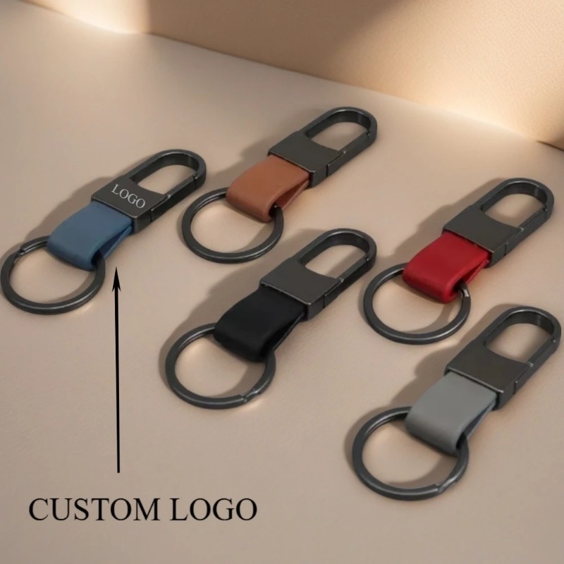 ファッション革キーホルダーカスタムロゴ名レーザー彫刻キーリン - Men Accessories Logo のレビューと価格