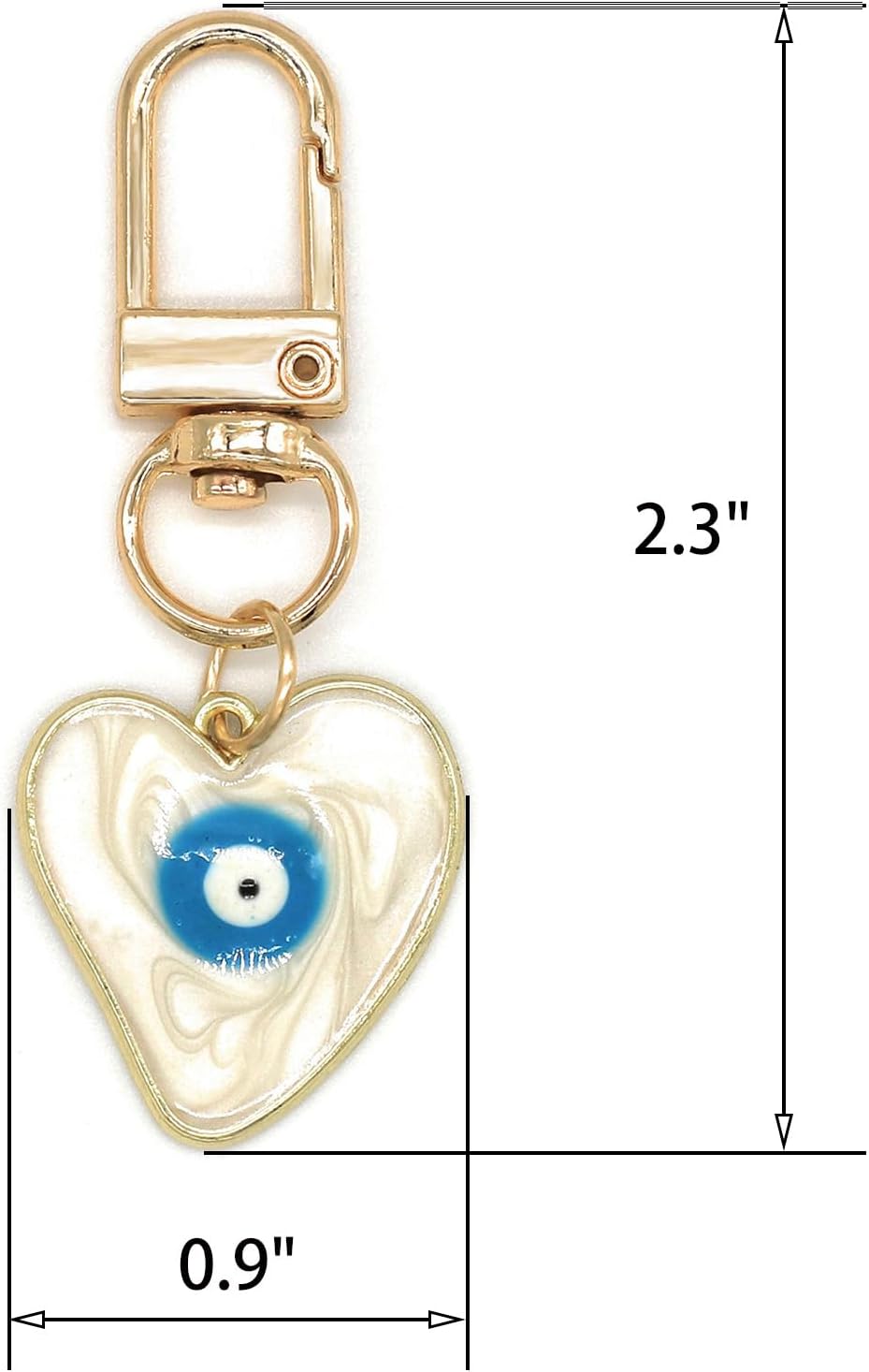 邪視除けキーホルダー、スウェットハートキーホルダー、女性男性 - Men Accessories Evil Eye のレビューと価格