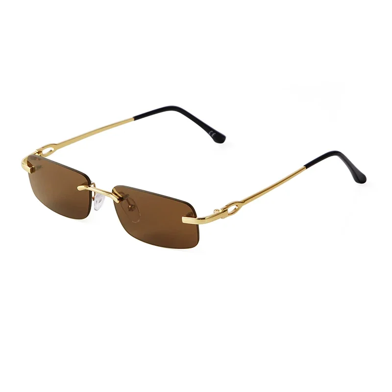 ZXIAC シンプルなリムレススクエアサングラス女性男性ファ - Men'S Vacation Accessories のレビューと価格