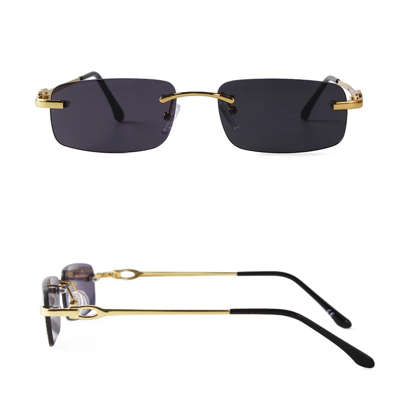 ZXIAC シンプルなリムレススクエアサングラス女性男性ファ - Men'S Vacation Accessories のレビューと価格