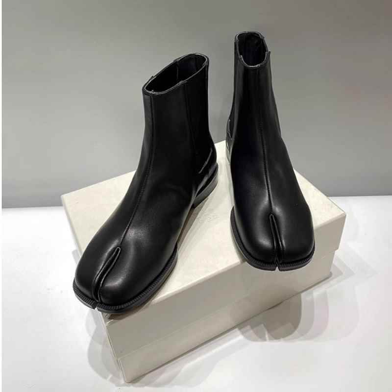 ニューファッション豚鼻ブーツフラットブーツ本革メンズカジュア - Men'S Accessories Leather のレビューと価格