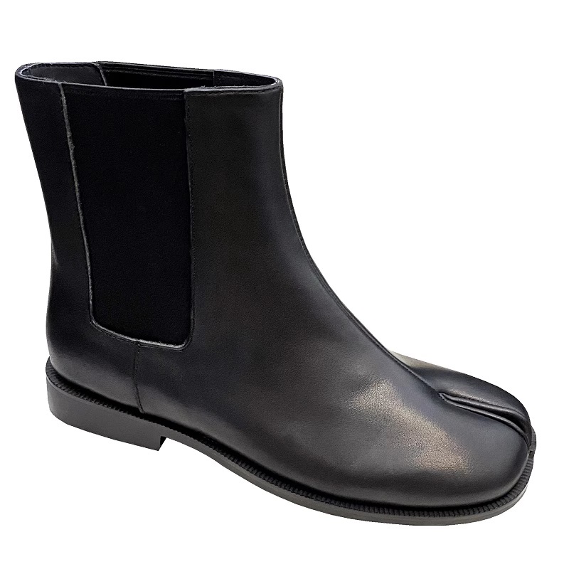 ニューファッション豚鼻ブーツフラットブーツ本革メンズカジュア - Men'S Accessories Leather のレビューと価格