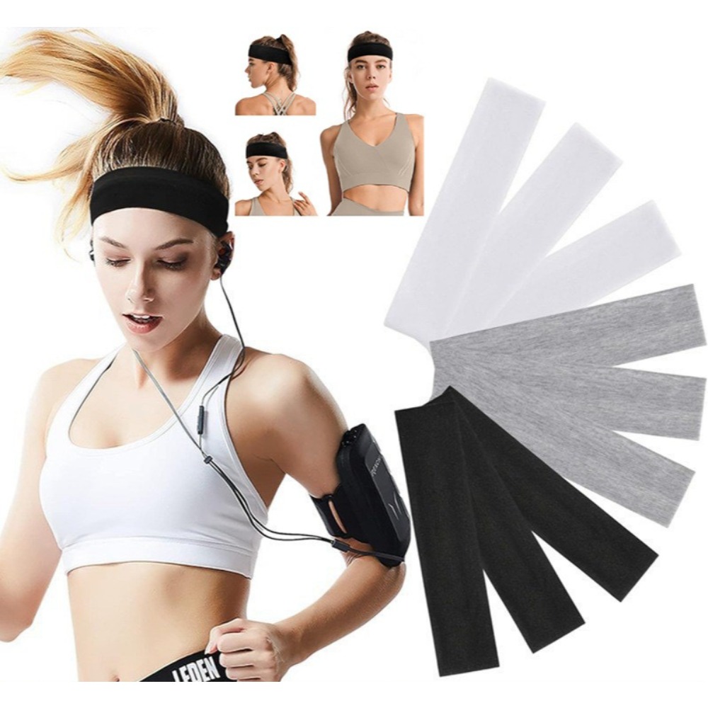 男性女性ヘッドバンド快適な吸汗性弾性スポーツヘッドバンドセッ - Men'S Yoga Accessories のレビューと価格