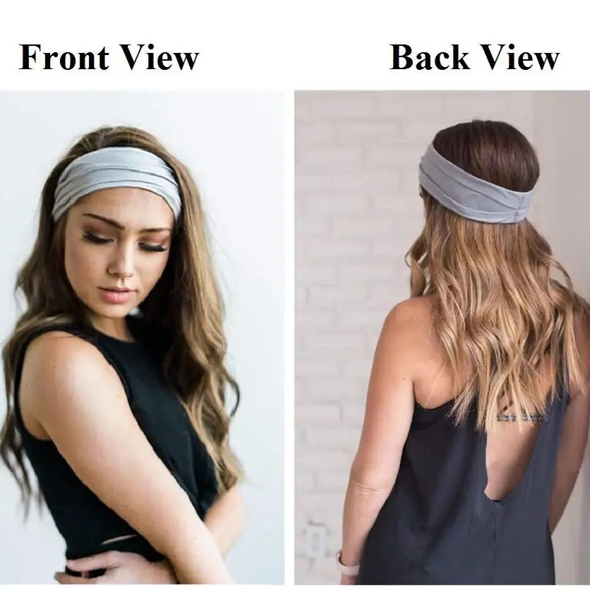 新しいソリッドカラーの弾性ヘアバンドヨガエクササイズ吸汗ヘッ - Men'S Yoga Accessories のレビューと価格