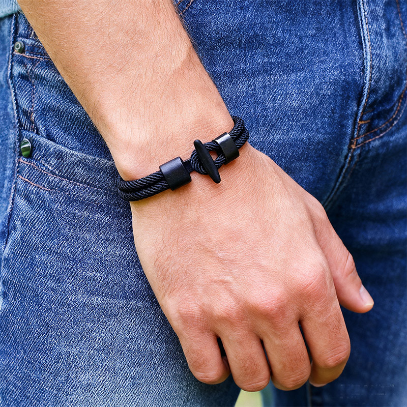 クラシック二層イージーフックメンズブレスレットアパレルアクセ - Men'S Vacation Accessories のレビューと価格