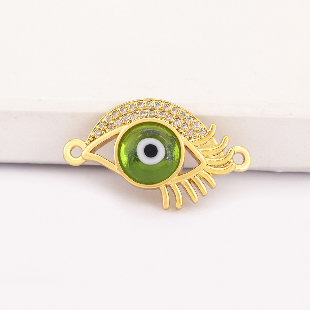 カラフルな光沢のあるクリスタル邪眼ペンダントエナメルガラス  - Men Accessories Evil Eye のレビューと価格