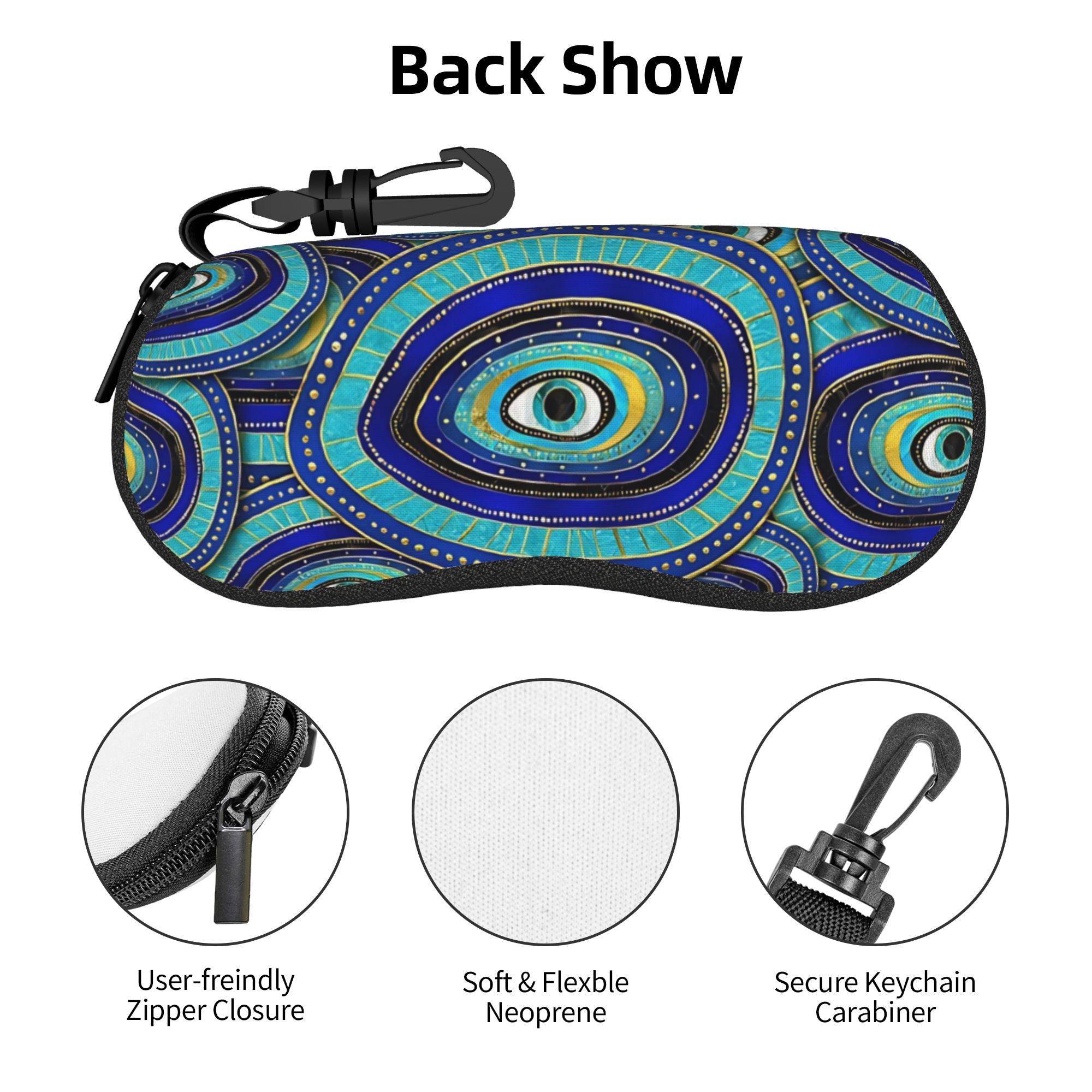 邪眼のお守りパターンメガネケースサングラスケース便利なファッ - Men Accessories Evil Eye のレビューと価格