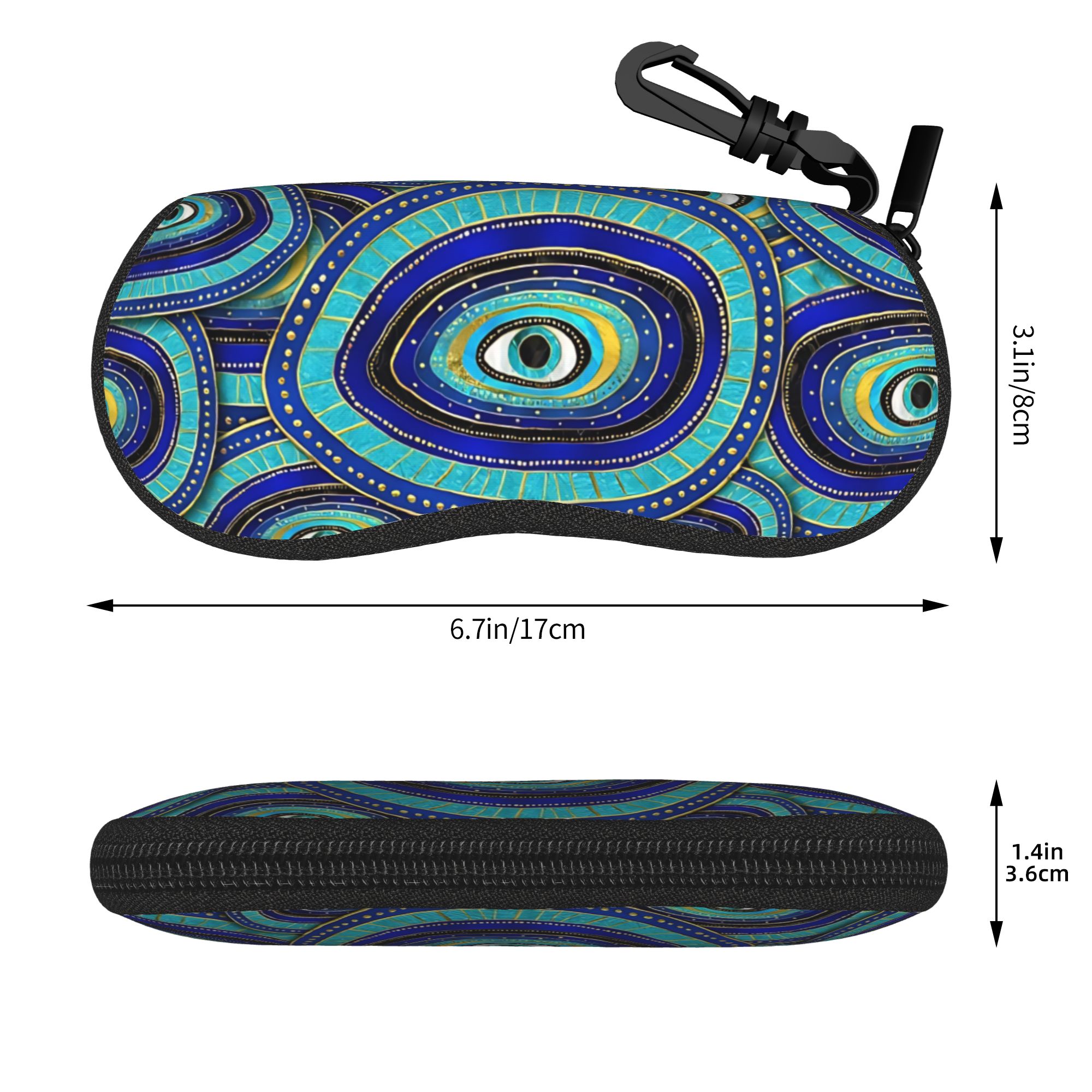 邪眼のお守りパターンメガネケースサングラスケース便利なファッ - Men Accessories Evil Eye のレビューと価格