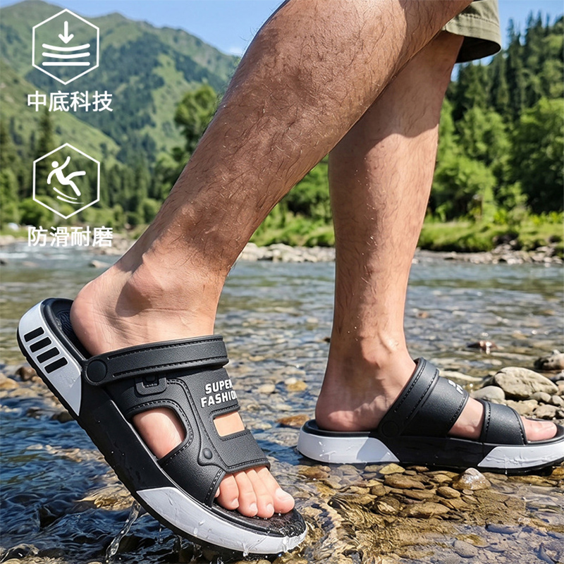 メンズサマービーチEVAスリッパ、ファッショナブルなソフトソ - Men Accessories For Beach のレビューと価格