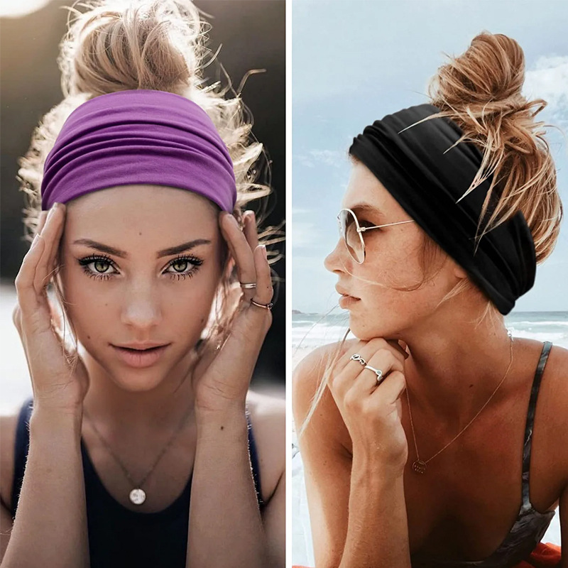 スウェットバンド男性女性弾性スポーツヘアバンドヘッドバンドヨ - Men'S Yoga Accessories のレビューと価格