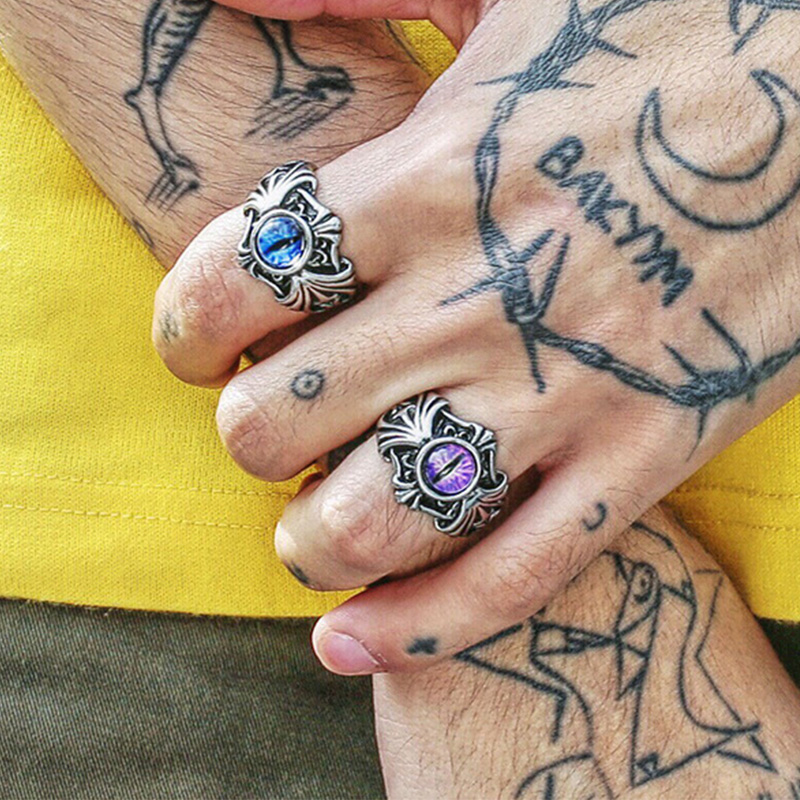 レトロなユニセックスの邪眼イヤリング,ゴシックスタイル,ロッ - Men Accessories Evil Eye のレビューと価格