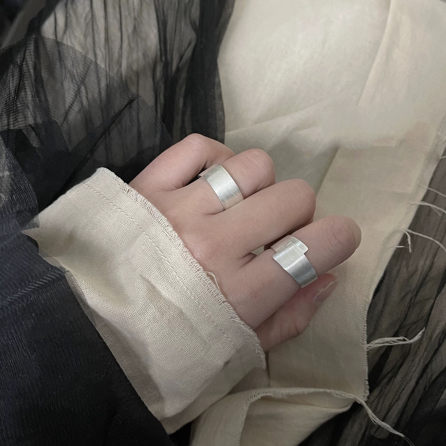 925 スターリングシルバーリング女性男性カップルミニマリス - Men'S Minimalist Accessories のレビューと価格
