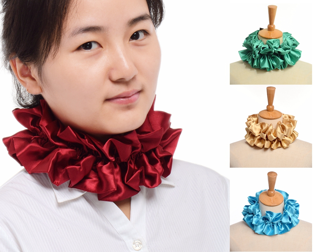 ピエロ コスプレ サテン フリル ネック ラフカラー コスチ - Men'S Victorian Accessories のレビューと価格