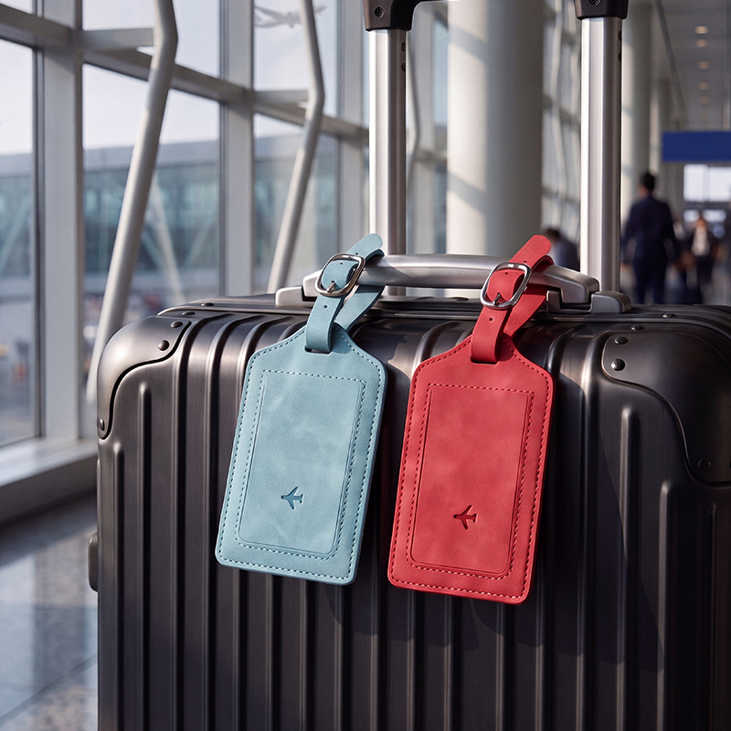 1個入りPUレザー製ラゲージタグ、男女兼用旅行アクセサリー、 - Men'S Accessories Travel Bag のレビューと価格