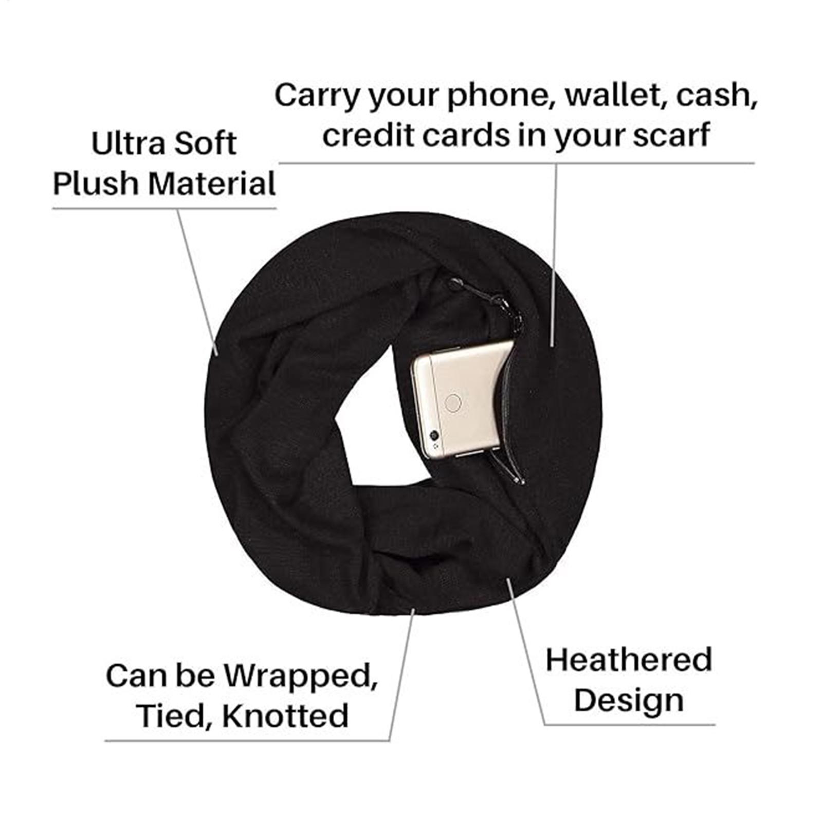 旅行ショールネックスカーフジッパーポケット付き軽量ネックラッ - Men'S Vacation Accessories のレビューと価格