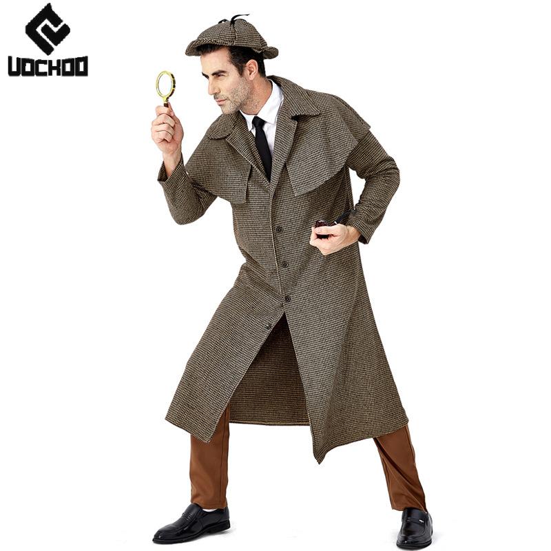 男性用探偵コスチュームコスプレビクトリア朝のシャーロック・ホ - Men'S Victorian Accessories のレビューと価格