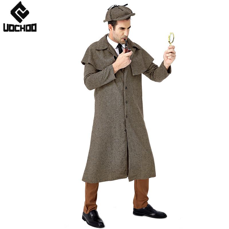男性用探偵コスチュームコスプレビクトリア朝のシャーロック・ホ - Men'S Victorian Accessories のレビューと価格