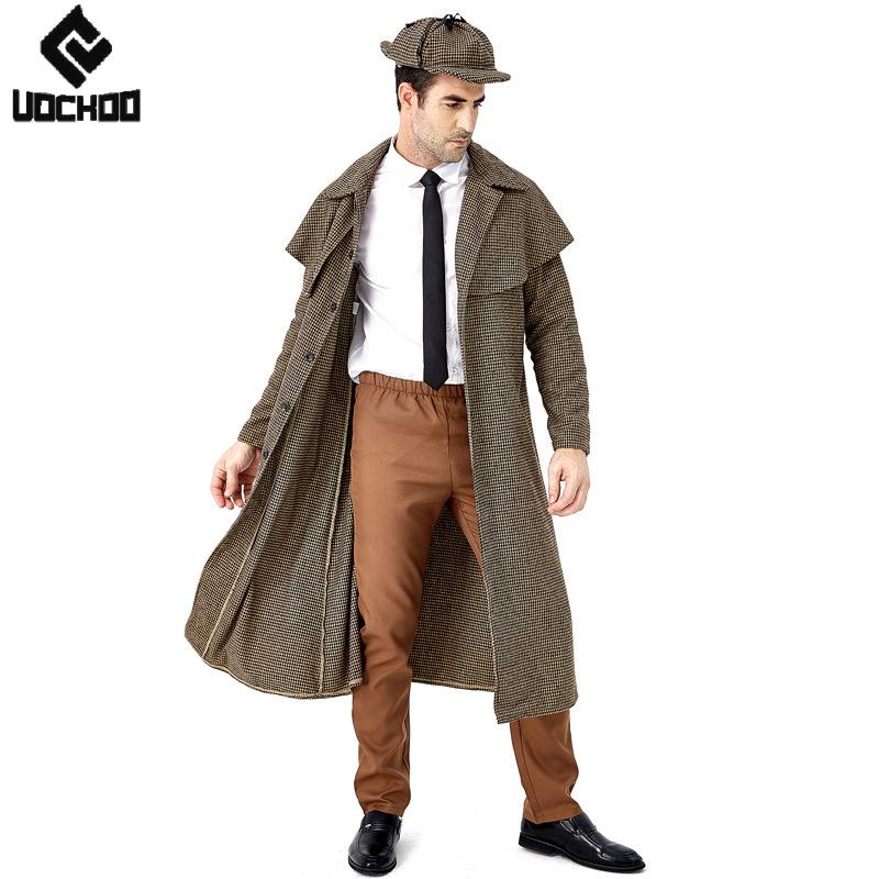 男性用探偵コスチュームコスプレビクトリア朝のシャーロック・ホ - Men'S Victorian Accessories のレビューと価格