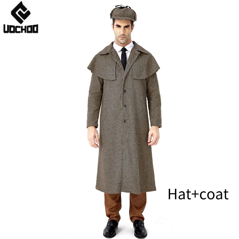 男性用探偵コスチュームコスプレビクトリア朝のシャーロック・ホ - Men'S Victorian Accessories のレビューと価格