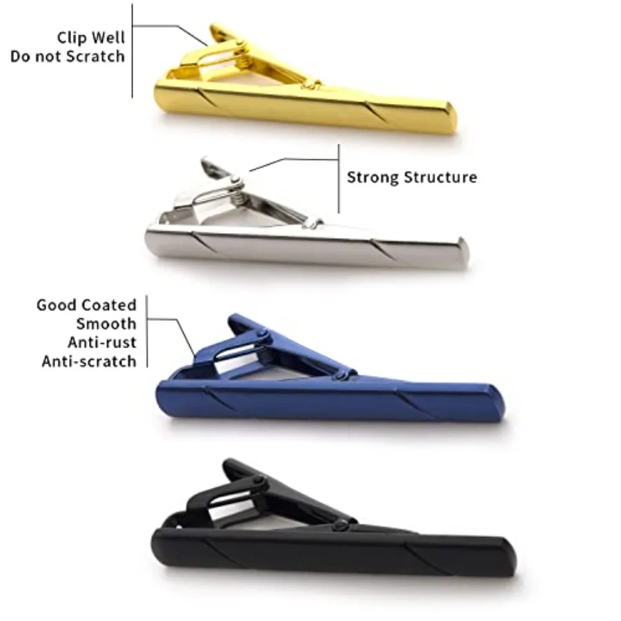 4 個のネクタイクリップ男性用ネクタイバーギフトボックス付き - Men'S Suit Accessories のレビューと価格
