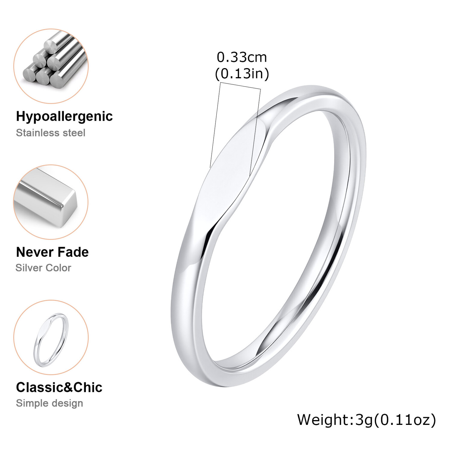ミニマリスト カップルリング 男性用 女性用、彼女/彼のイニ - Men'S Minimalist Accessories のレビューと価格