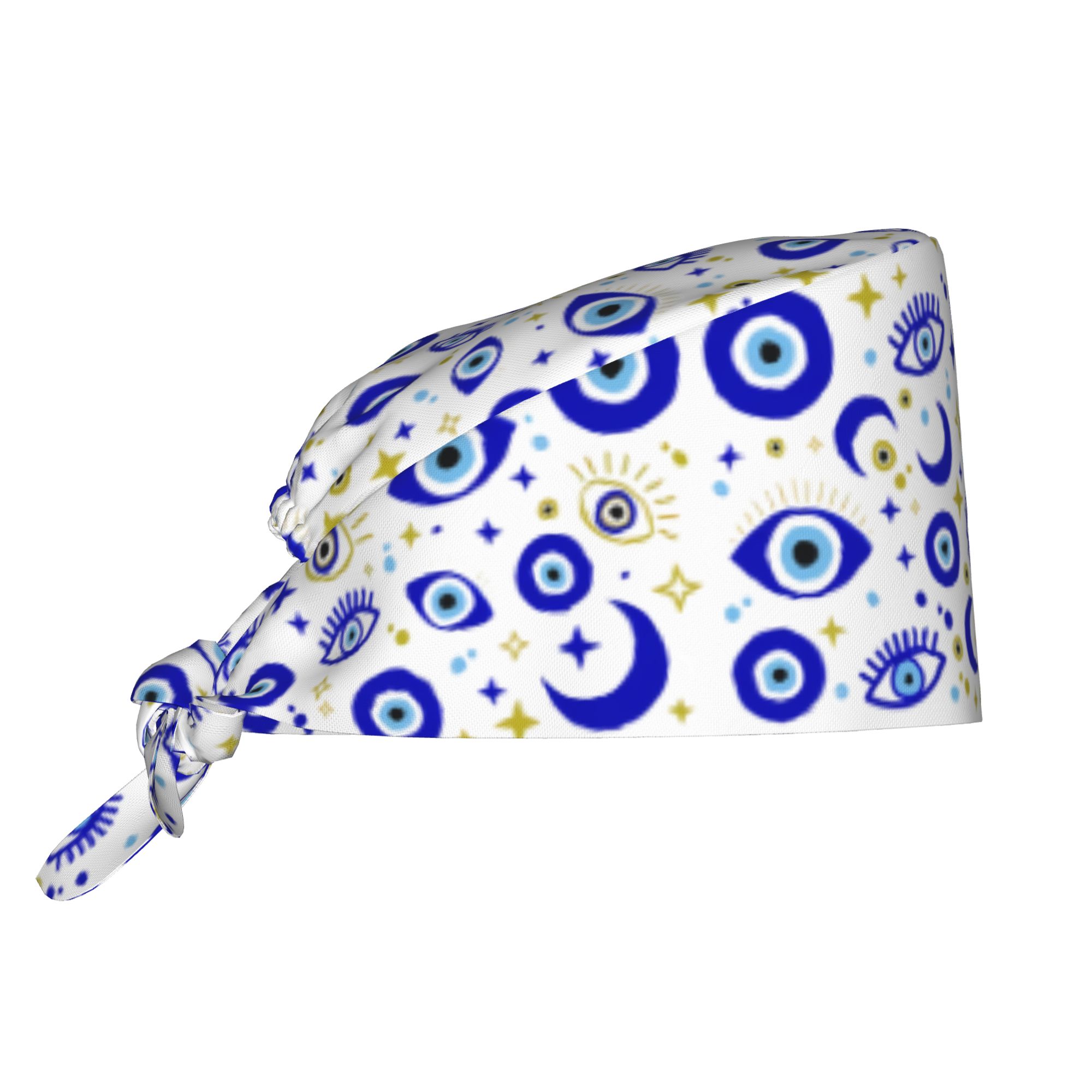 カスタムナザールトルコ邪視シンボル柄作業用帽子、外科用帽子、 - Men Accessories Evil Eye のレビューと価格