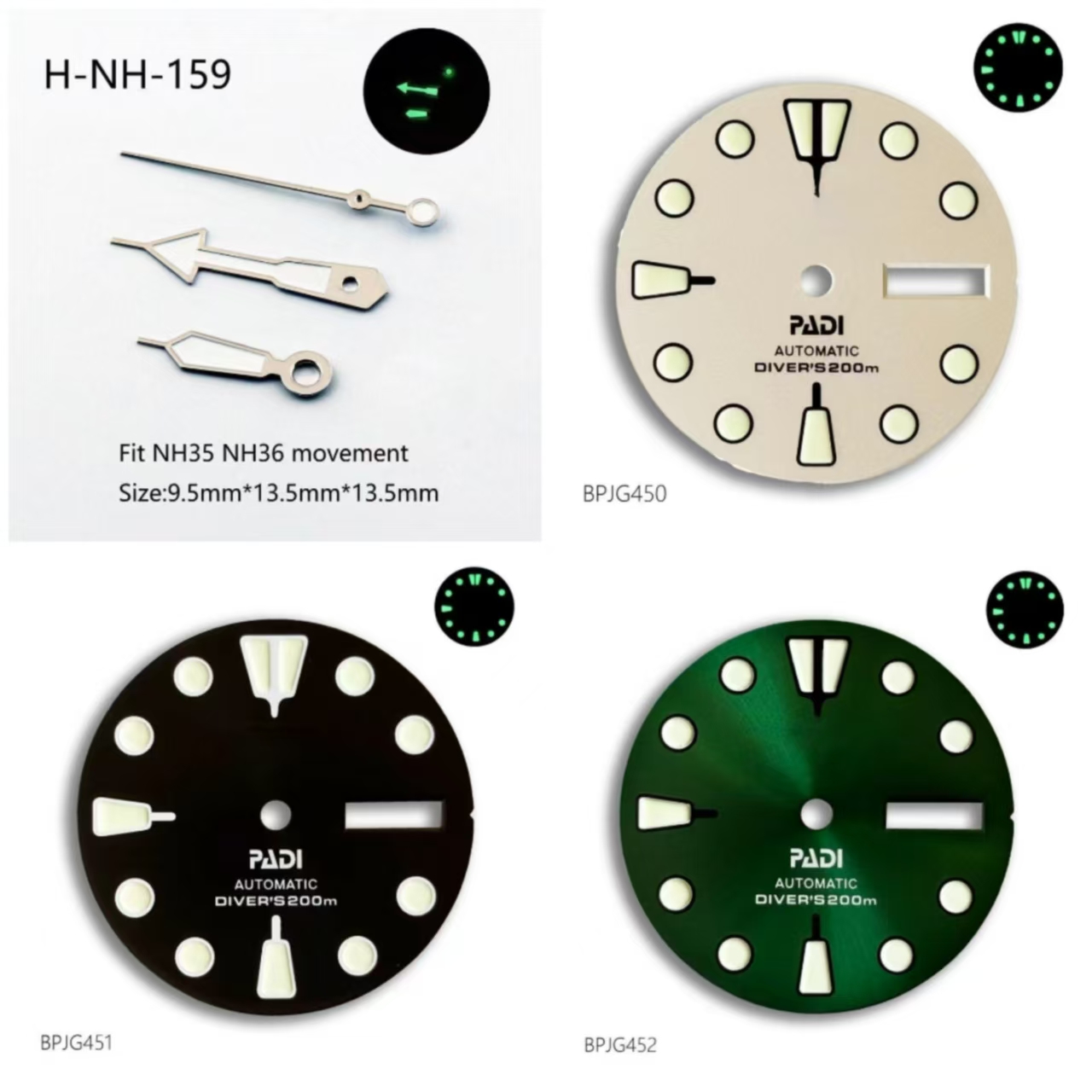 ホットセール中 28.5mm NH36 PADI Sロゴ文字 - Men Accessories Logo のレビューと価格